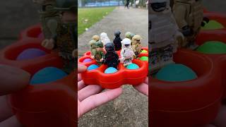 LEGO ARMY FUNNY: Soldiers and POP IT toys 🤩 #lego #army #shorts