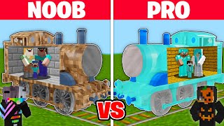 NOOB vs PRO: EN GÜVENLİKLİ AİLE TREN EVİ YAPI KAPIŞMASI! - Minecraft