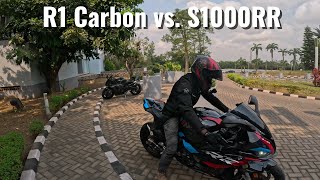 Full Carbon Yamaha R1 Meets BMW S1000RR