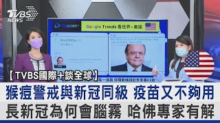 猴痘警戒與新冠同級 疫苗又不夠用 長新冠為何會腦霧 哈佛專家有解｜TVBS新聞 20220727【TVBS國際+談全球】