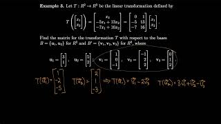 Linear Algebra 8.4 Matrices for General Linear Transformations