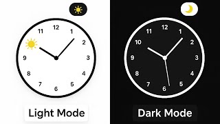 Analog Clock UI with Light & Dark Mode 🌗 | Real-Time JavaScript Clock 🔥