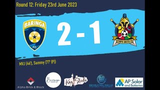 Division 2 23/06/2023 Round 12 - Baringa 2-1 Gympie United - Sunshine Coast Football