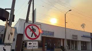 Palisades Fire: Sunset Blvd from Bank of America to Palisades Garden Cafe