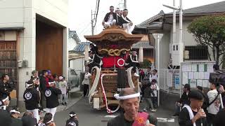 令和6年　綾井地車　お別れ曳行　大園地区表敬訪問　大園地車鳴り物披露　高石だんじり祭　令和6年（2024年）11月17日