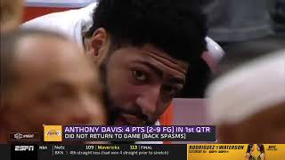Stephen A. SHOCKED Kuzma scores 25 but AD left the game early with back spasms i