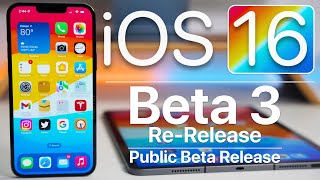 iOS 16 Beta 3 Re-Release and Public Beta is Out! - What's New?