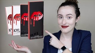 Kylie Cosmetics | Mega Swatch Comparison 2! | Vibrant Colors, Reds, Oranges, Corals, Browns