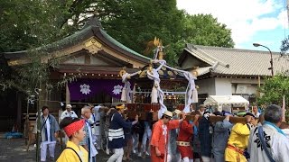 Departure of Mikoshi from shrine. 白旗神社の神幸祭みこし渡御出発