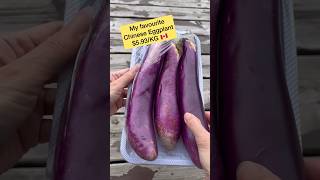 Asmr sound Washing Chinese Eggplant Vegetable Satisfying #shorts