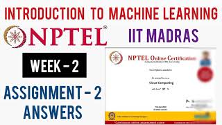 NPTEL: Introduction to Machine Learning Assignment 2 Answers | Week 2 Answers |Machine Learning IITM
