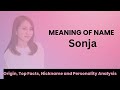 Sonja Baby Name Facts, Meaning, Personality, Nickname, Origin, Popularity, Similar Names and Poetry