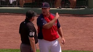 HOU@BOS: Farrell gets tossed for arguing in the 2nd