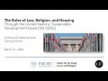 The Roles of Law, Religion and Housing Through the United Nations Sustainable Development Goals