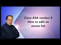 Cisco ASA version 9 How to edit an access list