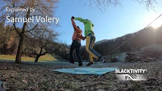 Slackline-Tutorial: How to do a Tandem - Part 4 - Turning \u0026 Exposure