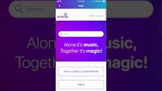 How to contact support in Smule app?