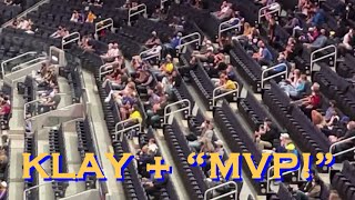 📺 Klay bench views (capris! Dribbling!); Stephen Curry MVP chants from Chase Center fans (Warriors)