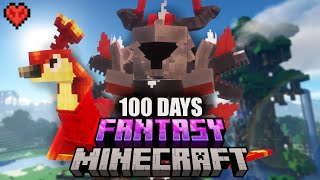 I Survived 100 Days in Fantasy Minecraft in Hardcore! Here's what happened...