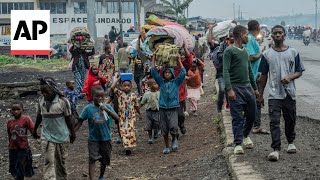 Hundreds in Goma attempt to flee towards the border with Rwanda as fighting continues