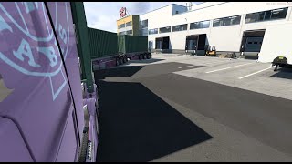 ETS2. B-Triple reversing. Triple Trailer Parking.