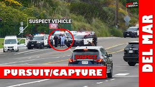 Suspect Capture after Long Police Pursuit | Del Mar | 20230527 (4K)