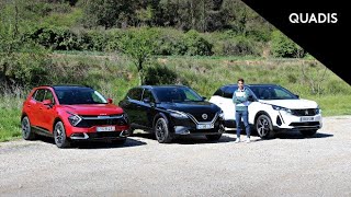 Kia Sportage vs Nissan Qashqai vs Peugeot 3008 | Comparativa | Quadis.es