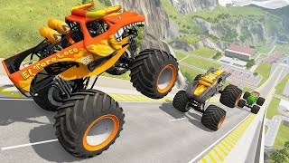 Monster Truck Madness - High-Flying Jumps \u0026 Epic Crashes