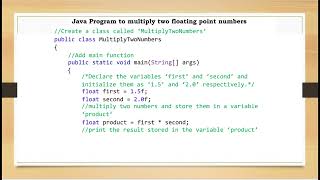Java Program to Multiply Two Floating Point Numbers | Java Programming | SSCBE