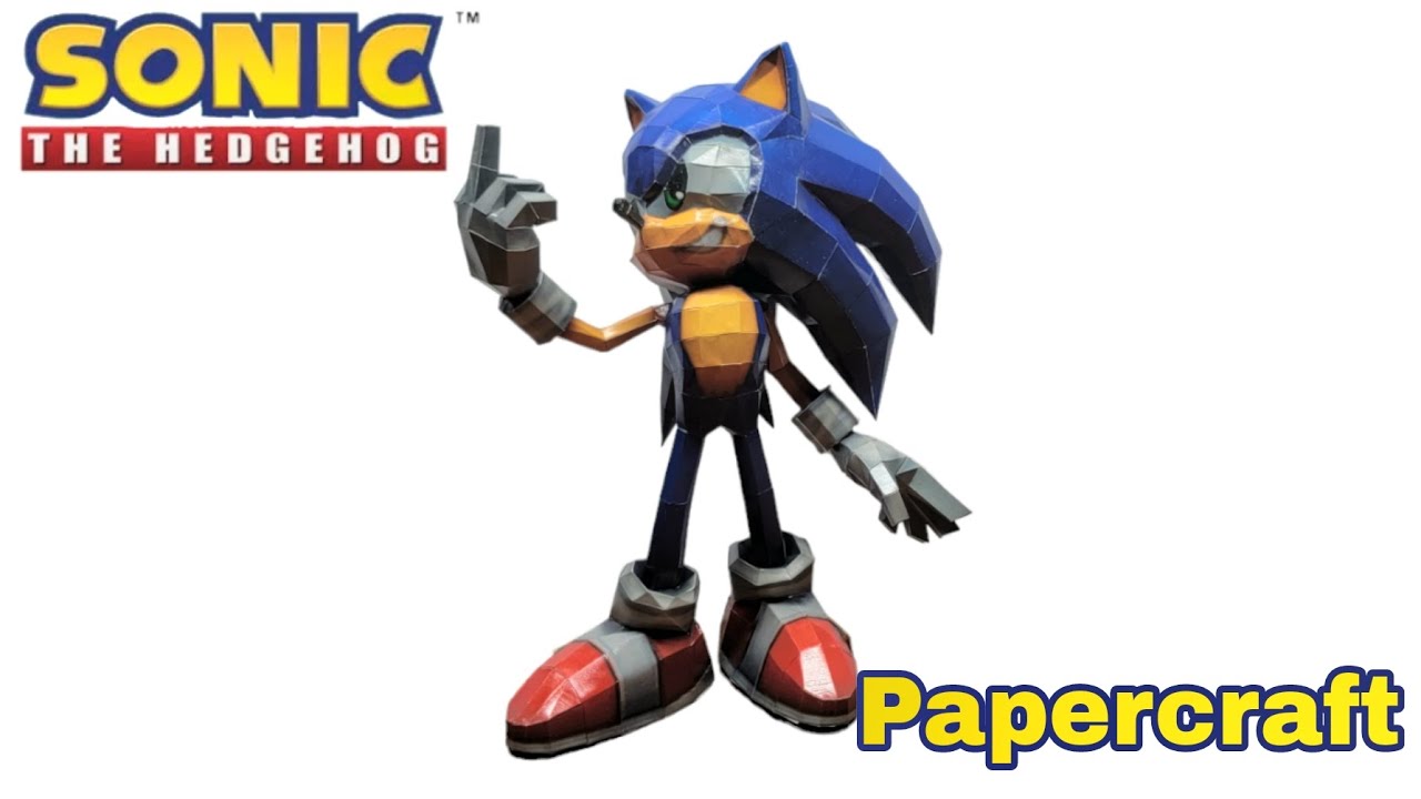 Classic Sonic Papercraft Sonic Hedgehog Papercraft Paper Easy Sonic