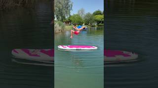 Backflip on a Stand up Paddle Process… #shorts