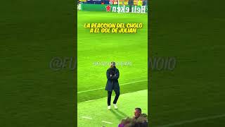 Mira la reaccion del Cholo Simeone al gol de Julian Alvarez