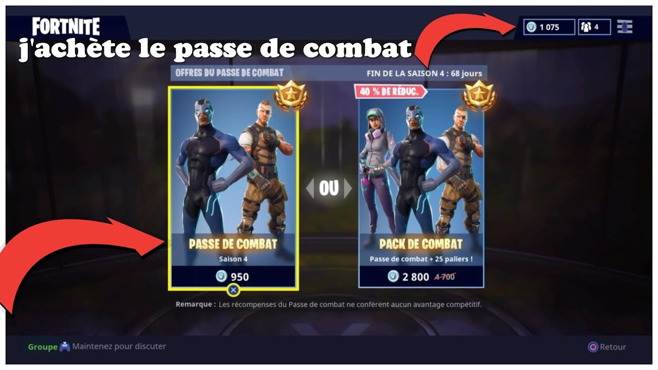 ( Fortnite Battle Royal ) J'achette Le Nouveau Passe De Combat - YouTube