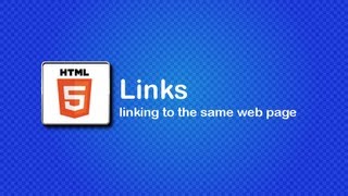 HTML5 and CSS3 Beginner Tutorial 8 - Link, linking to the same page