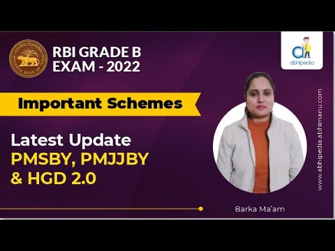 RBI Grade B Exam | Phase-2 | Important Schemes | Updates On PMSBY ...