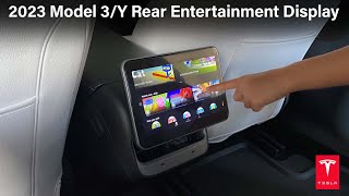 2023 Tesla Model 3 \u0026 Model Y Rear Entertainment Display / It's better than you think! #tesla #2023