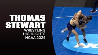 Double Leg, Underhook - Thomas Stewart 2024 NCAA Highlights