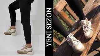 Bej Hakiki Deri Sneaker | Vizon Ayakkabı