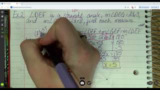 Angle Addition Postulate: Examples 2 and 3