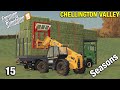 LOADING HESSTON BALES Chellington Valley Timelapse - FS19 Ep 15