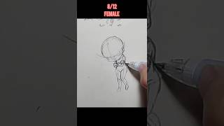 How To Draw Sad Chibi for Full Body Poses 8/12 #shorts #sadexpression #chibidrawing #chibiart