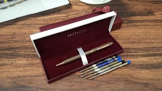 วิธีเปลี่ยน ไส้ปากกา Artifact Metalika Brown-RoseGold Ballpen รีวิวไส้ปากกา เป็นหมึกเจล