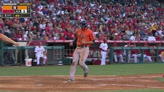 HOU@LAA: Valbuena singles to right, plates Marisnick