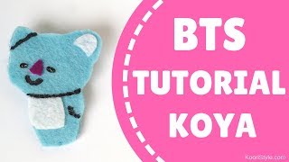 【BTS DIY】 Making A BT21 Koya Pin ♥! (Eng/Esp)