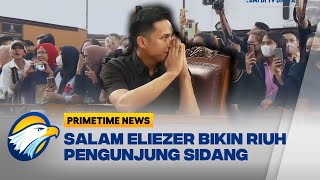 Eliezer Disambut Riuh Pendukung saat Jalani Sidang Publik