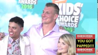Rob Gronkowski, Brandon Broady and Stevie Nelson at the 2016 Kids' Choice Awards
