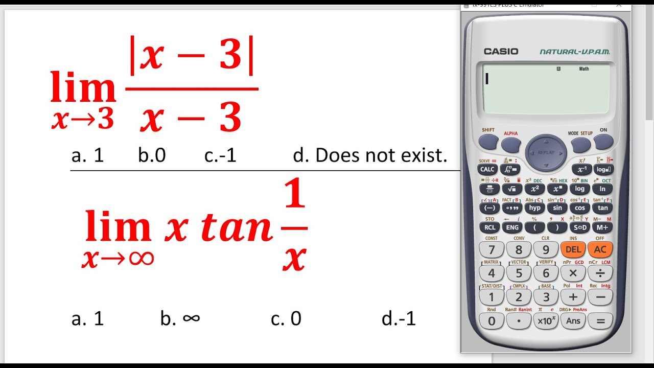 Limit Using Calculator For Ioe Entrance. Limit Using Scientific ...