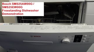 Bosch SMS25AW00G & SMS25EW00G Freestanding Dishwasher Demonstration