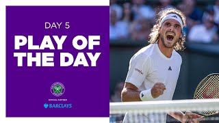 Enthralling rally won by Stefanos Tsitsipas 🇬🇷 | Play of the Day Presented by Barclays UK