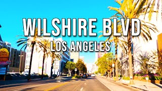 Wilshire Boulevard Los Angeles [4K] | Los Angeles Tour | Driving Downtown